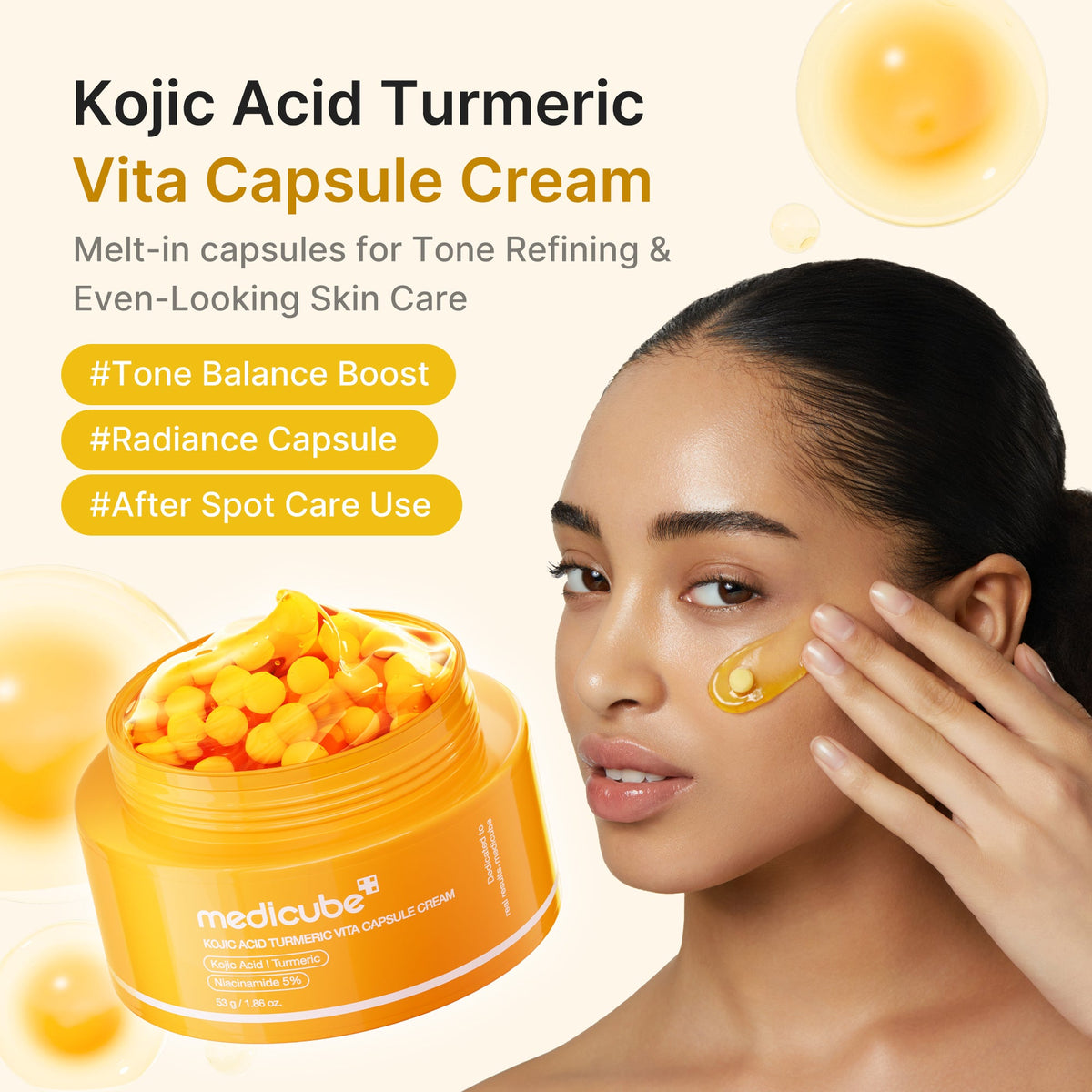 Medicube - Kojic Acid Turmeric Vita Capsule Cream, 53g