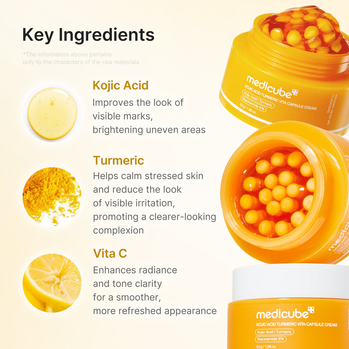 Medicube - Kojic Acid Turmeric Vita Capsule Cream, 53g