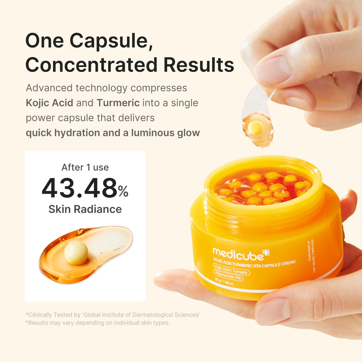 Medicube - Crème en capsules à l'acide kojique, au curcuma et aux vitamines, 53 g