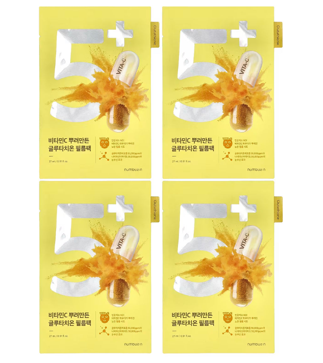 Numbuzin No.5 Vitamin Spotlight Beauty Sheet Mask - 4 Sheets - Image 2