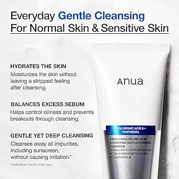 Gentle face wash for sensitive skin