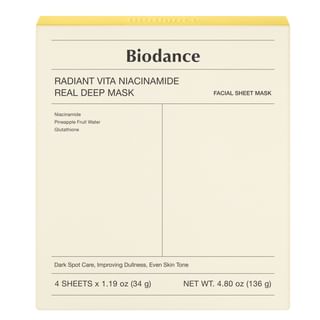 Biodance - Radiant Vita Niacinamide Real Deep Mask 1Box, 34g*4ea