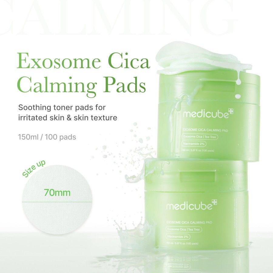 Soothing toner pads for sensitive skin, Cica calming pads for redness relief